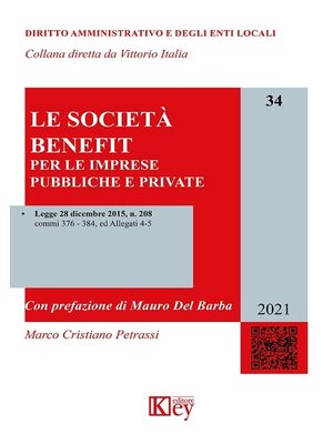 cover image of Le Società Benefit
